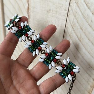 Dannijo White 🤍, blue 💙, green💚, red ❤️square design crystal ✨ bracelet